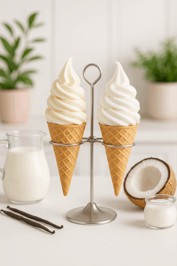 Vanilla & coconut cones