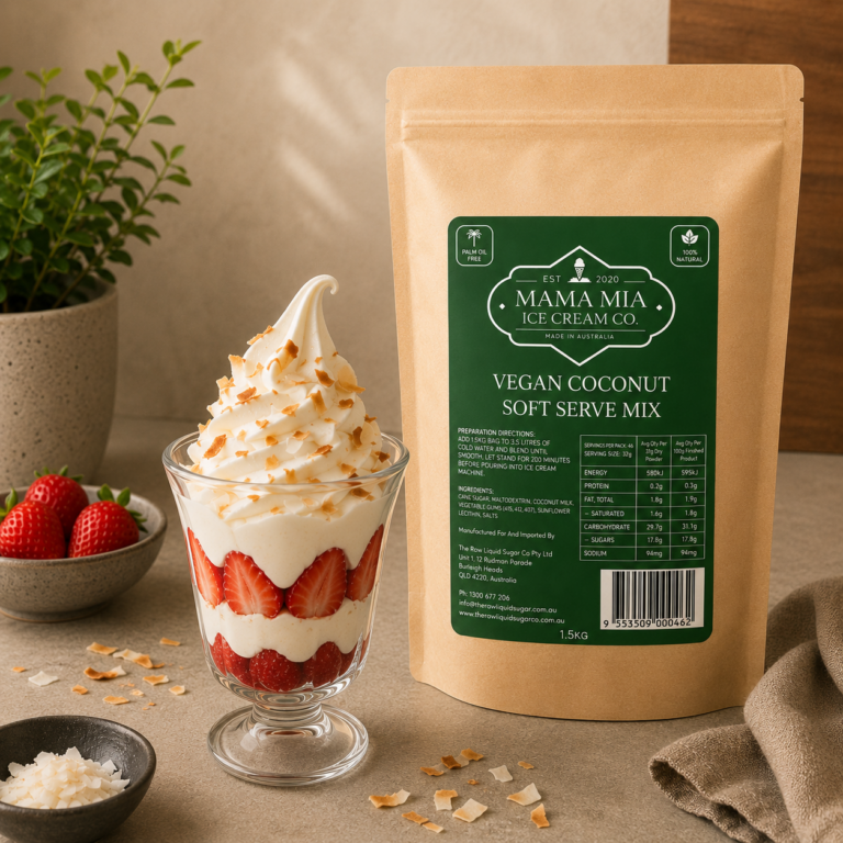 Coconut Strawberry Sundae